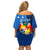 Personalized Tonga Vavau Off Shoulder Short Dress Humpback Whale Coat Of Arms With Ngatu Pattern LT05 - Polynesian Pride