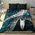 New Zealand Aotearoa Bedding Set Maori Hei Rehua Paua Shell Glitter Green