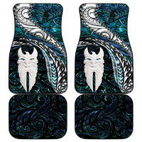 New Zealand Aotearoa Car Mats Maori Hei Rehua Paua Shell Glitter Green