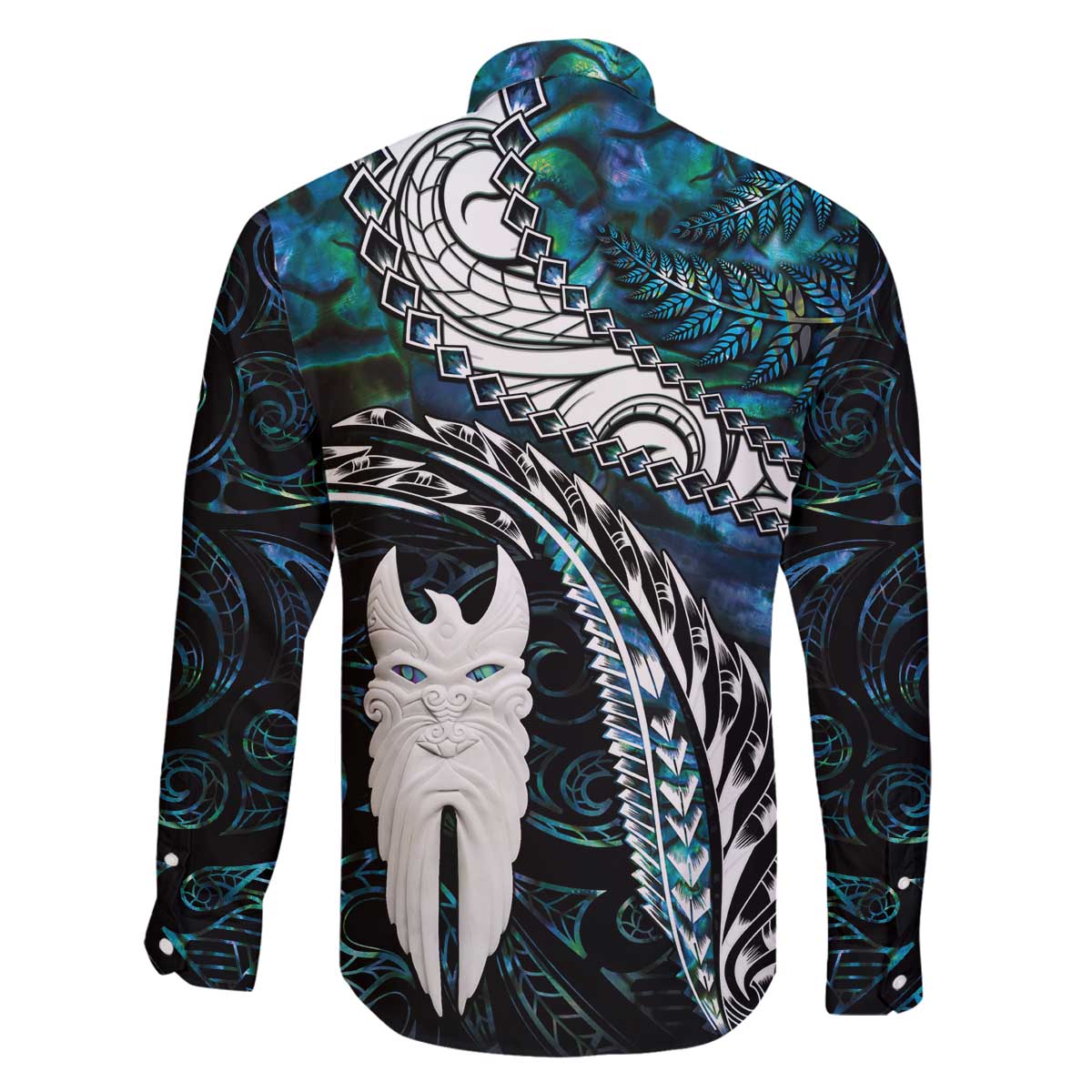 New Zealand Aotearoa Family Matching Puletasi and Hawaiian Shirt Maori Hei Rehua Paua Shell Glitter Green LT05 - Polynesian Pride