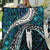 New Zealand Aotearoa Quilt Maori Hei Rehua Paua Shell Glitter Green