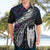 New Zealand Aotearoa Hawaiian Shirt Maori Hei Rehua Paua Shell Glitter Purple