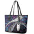 New Zealand Aotearoa Leather Tote Bag Maori Hei Rehua Paua Shell Glitter Purple