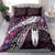 New Zealand Aotearoa Bedding Set Maori Hei Rehua Paua Shell Glitter Pink