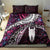 New Zealand Aotearoa Bedding Set Maori Hei Rehua Paua Shell Glitter Pink