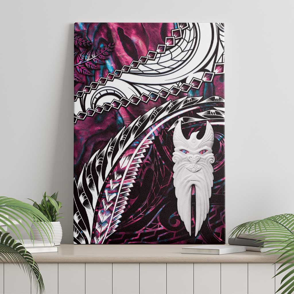 New Zealand Aotearoa Canvas Wall Art Maori Hei Rehua Paua Shell Glitter Pink