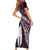 New Zealand Aotearoa Family Matching Short Sleeve Bodycon Dress and Hawaiian Shirt Maori Hei Rehua Paua Shell Glitter Pink