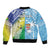 Personalised Happy Malampa Fiji Day Bomber Jacket Half Mix Style