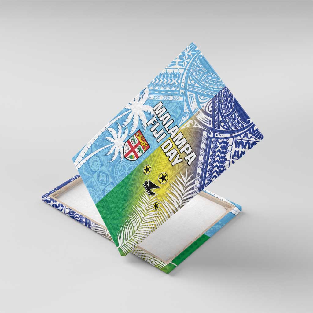Happy Malampa Fiji Day Canvas Wall Art Half Mix Style