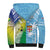 Personalised Happy Malampa Fiji Day Sherpa Hoodie Half Mix Style