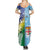 Personalised Happy Malampa Fiji Day Summer Maxi Dress Half Mix Style