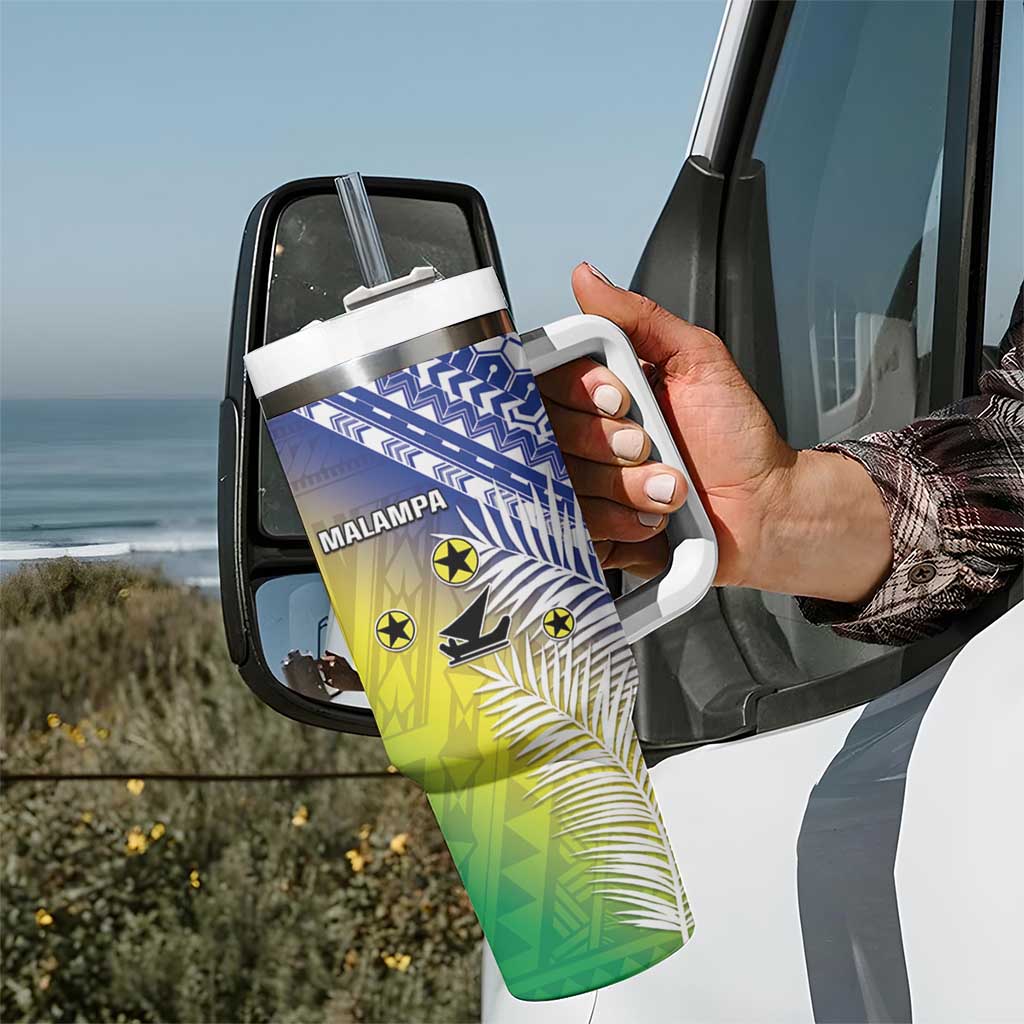 Happy Malampa Fiji Day Tumbler With Handle Half Mix Style