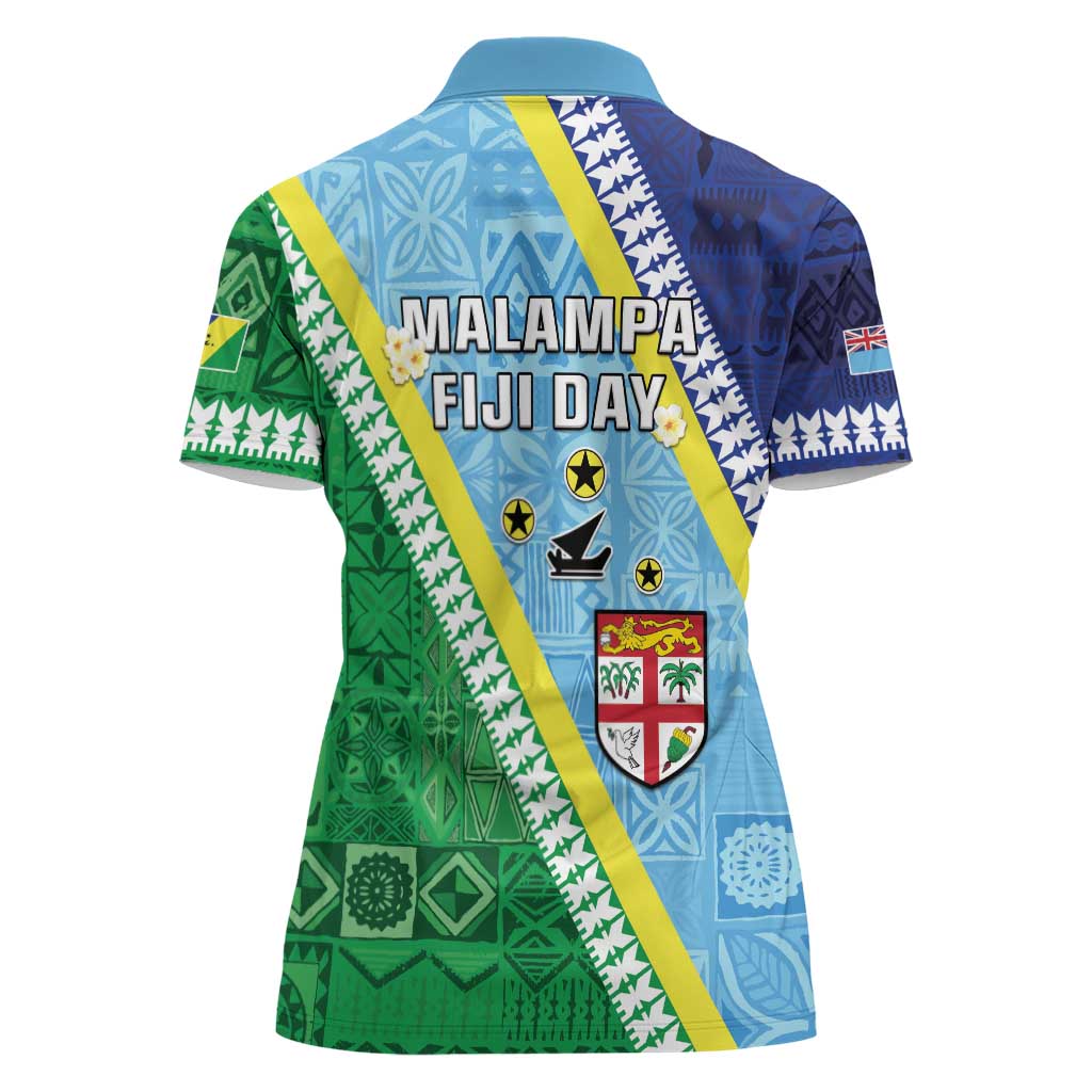 Love Malampa Fiji Day Women Polo Shirt Together We Grow