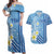 Personalised Federated States of Micronesia Couples Matching Off Shoulder Maxi Dress and Hawaiian Shirt Happy 38th Independence Anniversary