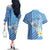 Personalised Federated States of Micronesia Couples Matching Off The Shoulder Long Sleeve Dress and Hawaiian Shirt Happy 38th Independence Anniversary