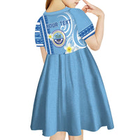 Personalised Federated States of Micronesia Kid Short Sleeve Dress Happy 38th Independence Anniversary