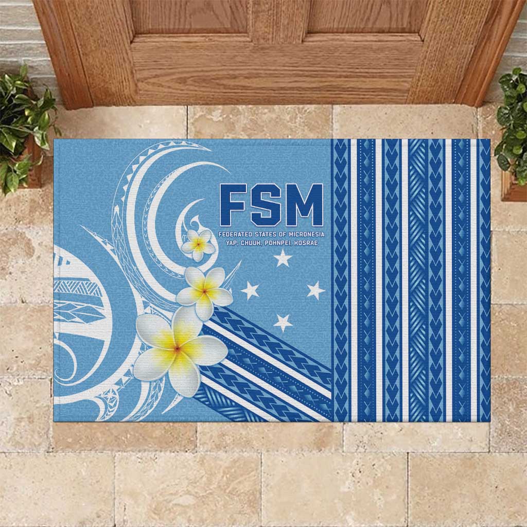 Federated States of Micronesia Rubber Doormat Happy 38th Independence Anniversary