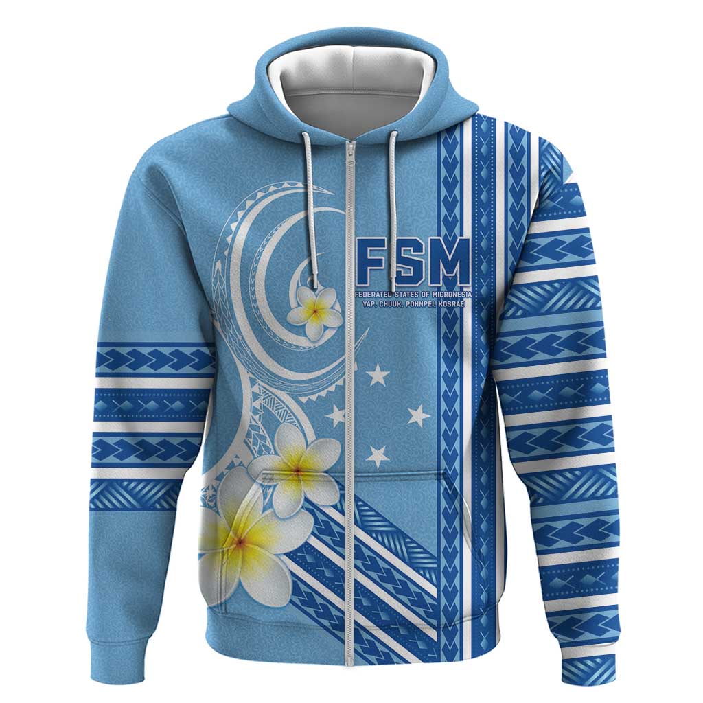 Personalised Federated States of Micronesia Zip Hoodie Happy 38th Independence Anniversary