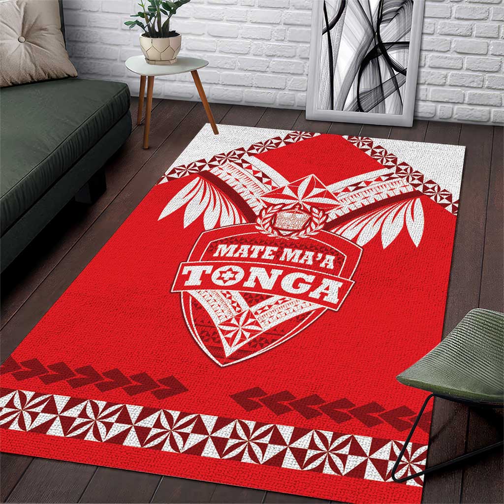 Tonga Mate Maa Rugby Area Rug Go Champions