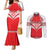 Custom Tonga Mate Maa Rugby Couples Matching Mermaid Dress and Long Sleeve Button Shirt Go Champions