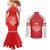 Custom Tonga Mate Maa Rugby Couples Matching Mermaid Dress and Long Sleeve Button Shirt Go Champions