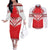 Custom Tonga Mate Maa Rugby Couples Matching Off The Shoulder Long Sleeve Dress and Long Sleeve Button Shirt Go Champions