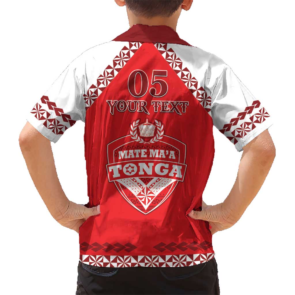 Custom Tonga Mate Maa Rugby Family Matching Short Sleeve Bodycon Dress and Hawaiian Shirt Go Champions LT05 - Polynesian Pride