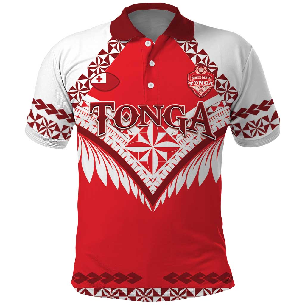 Custom Tonga Mate Maa Rugby Polo Shirt Go Champions