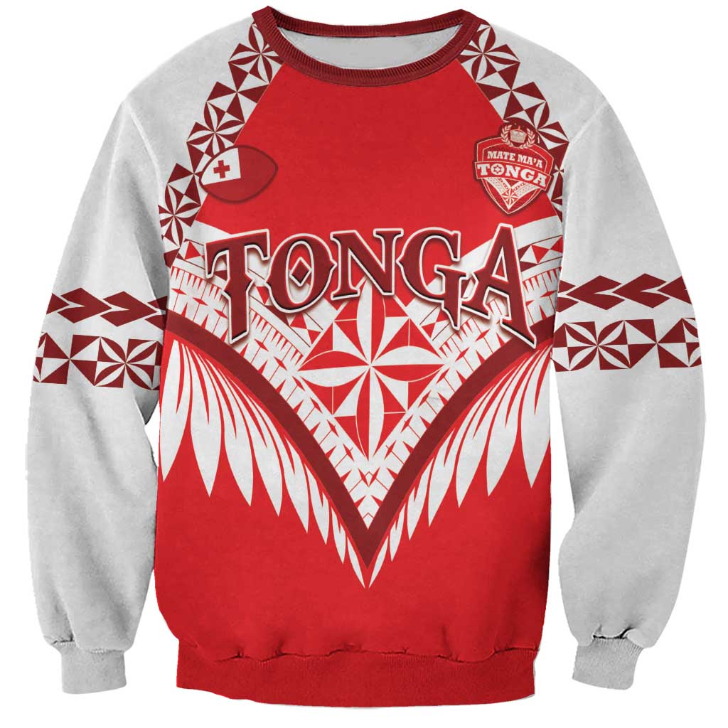 Custom Tonga Mate Maa Rugby Sweatshirt Go Champions