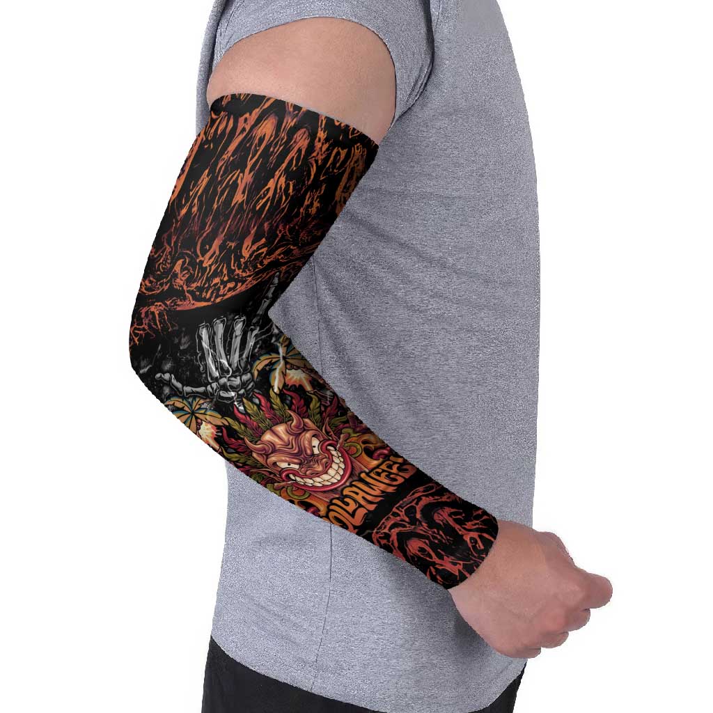 Aloha Halloween Arm Sleeves Horror Tiki Heavy Metal Style - Polynesian Pride