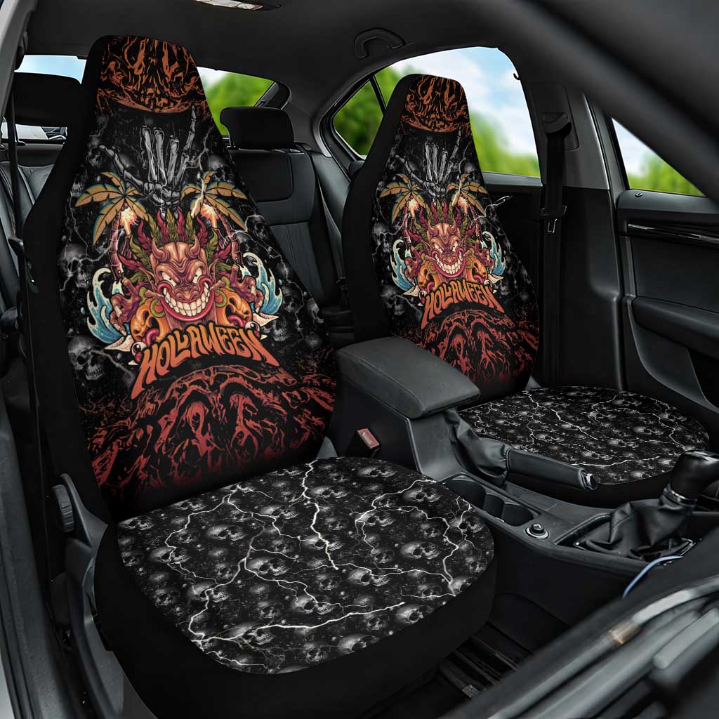 Aloha Halloween Car Seat Cover Horror Tiki Heavy Metal Style - Polynesian Pride