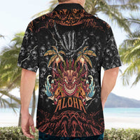 Aloha Halloween Hawaiian Shirt Horror Tiki Heavy Metal Style - Polynesian Pride