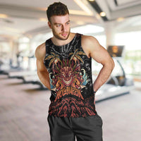 Aloha Halloween Men Tank Top Horror Tiki Heavy Metal Style - Polynesian Pride