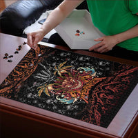 Aloha Halloween Puzzle Horror Tiki Heavy Metal Style - Polynesian Pride