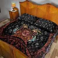 Aloha Halloween Quilt Bed Set Horror Tiki Heavy Metal Style - Polynesian Pride