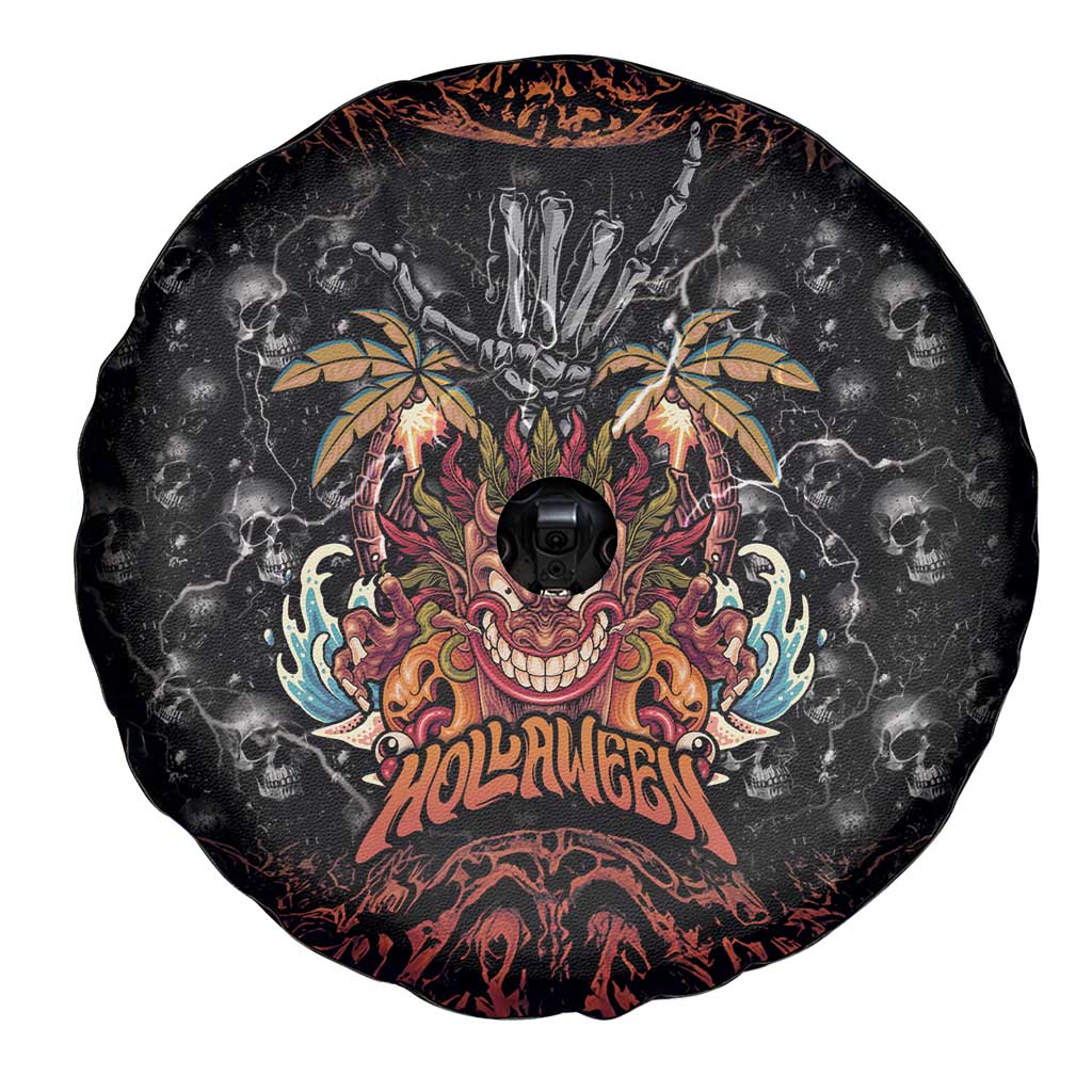 Aloha Halloween Spare Tire Cover Horror Tiki Heavy Metal Style - Polynesian Pride