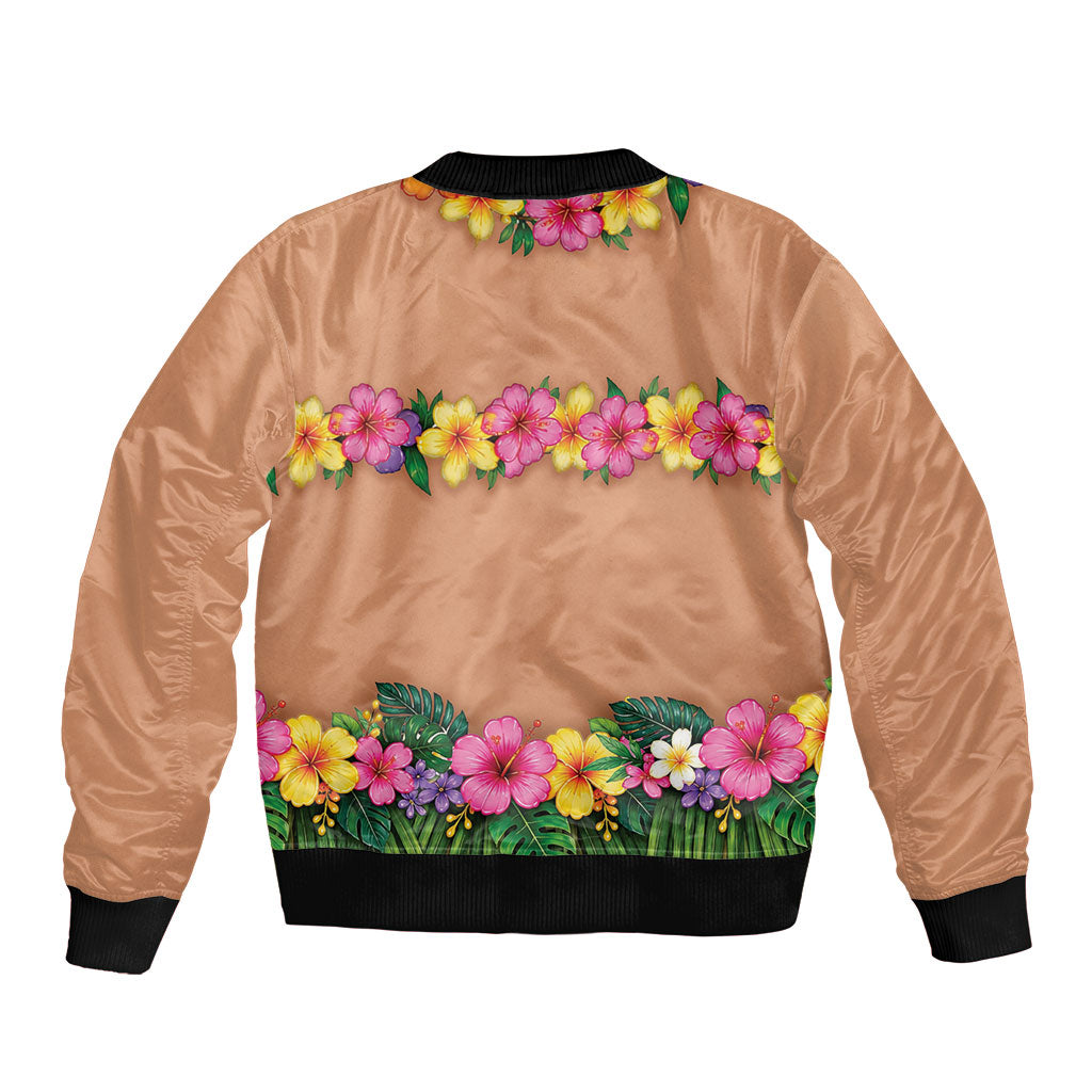 Hawaii Hula Costume Bomber Jacket Coconut Bra Lei Flowers Grass Skirt LT05 - Polynesian Pride