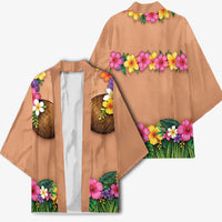 Hawaii Hula Costume Kimono Coconut Bra Lei Flowers Grass Skirt LT05 - Polynesian Pride