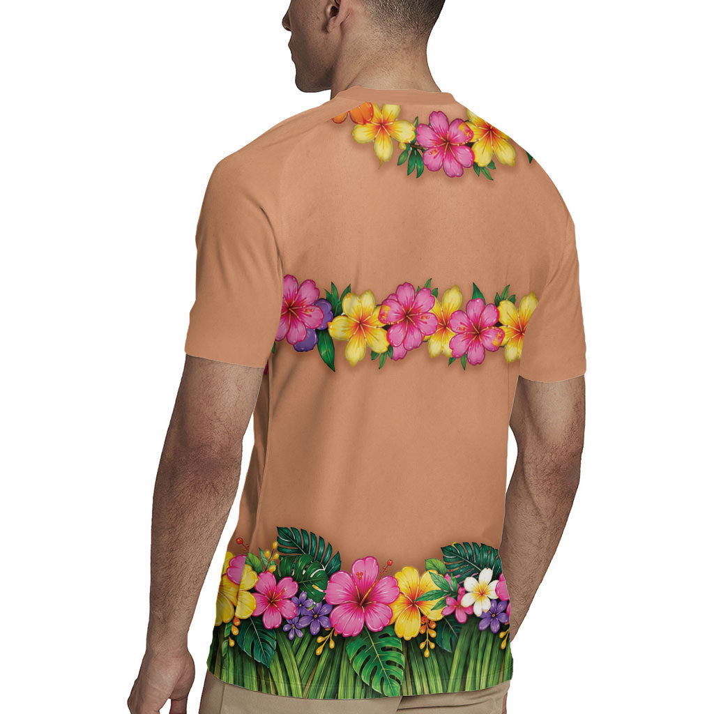Hawaii Hula Costume Rugby Jersey Coconut Bra Lei Flowers Grass Skirt LT05 - Polynesian Pride