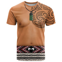 New Zealand Maori Tattoo Costume T Shirt LT05 Beige - Polynesian Pride