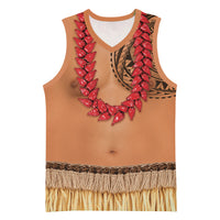 Samoa Tribal Tattoo Costume Basketball Jersey Ula Fala Necklace LT05 Unisex Beige - Polynesian Pride