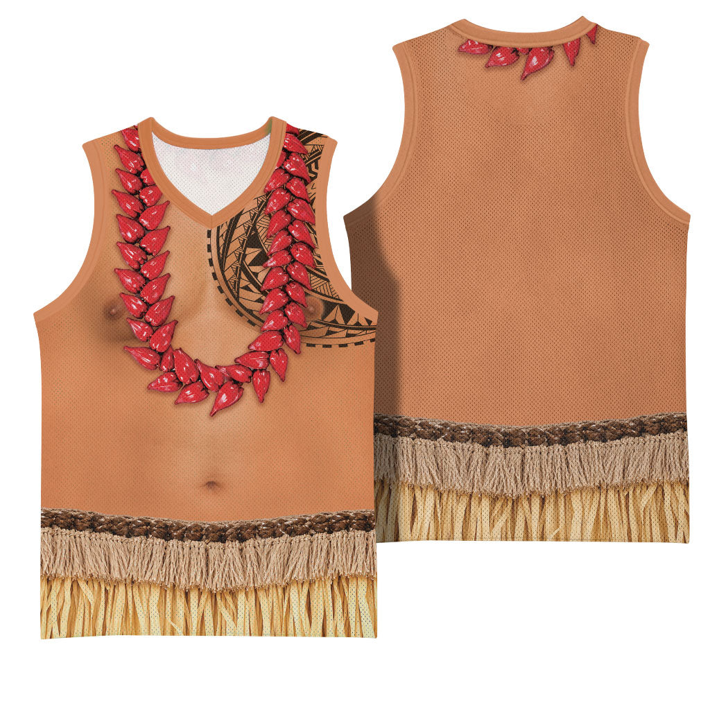 Samoa Tribal Tattoo Costume Basketball Jersey Ula Fala Necklace LT05 - Polynesian Pride