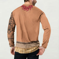 Samoa Tribal Tattoo Costume Button Sweatshirt Ula Fala Necklace LT05 - Polynesian Pride