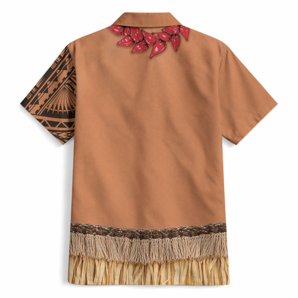 Samoa Tribal Tattoo Costume Hawaiian Shirt Ula Fala Necklace LT05 - Polynesian Pride