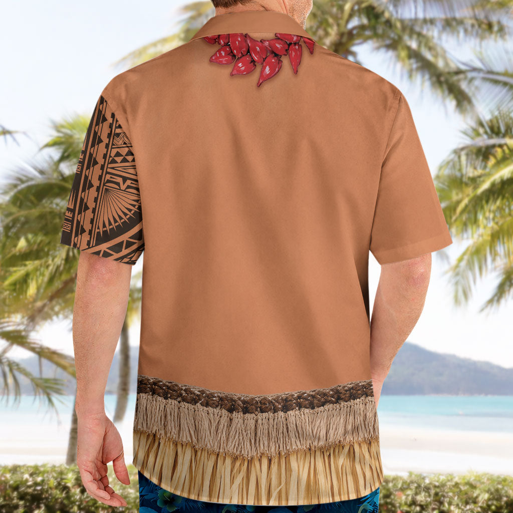 Samoa Tribal Tattoo Costume Hawaiian Shirt Ula Fala Necklace LT05 - Polynesian Pride