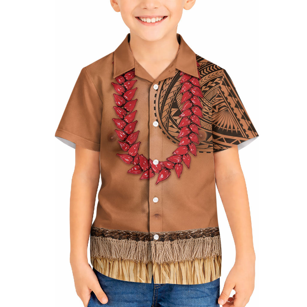 Samoa Tribal Tattoo Costume Hawaiian Shirt Ula Fala Necklace LT05 - Polynesian Pride