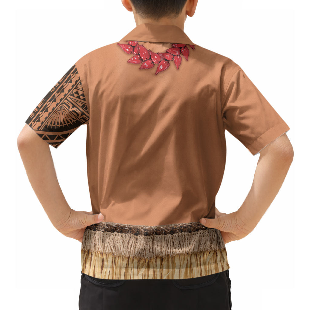 Samoa Tribal Tattoo Costume Hawaiian Shirt Ula Fala Necklace LT05 - Polynesian Pride