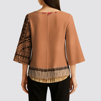 Samoa Tribal Tattoo Costume Kimono Sleeve Blouse Ula Fala Necklace LT05 - Polynesian Pride