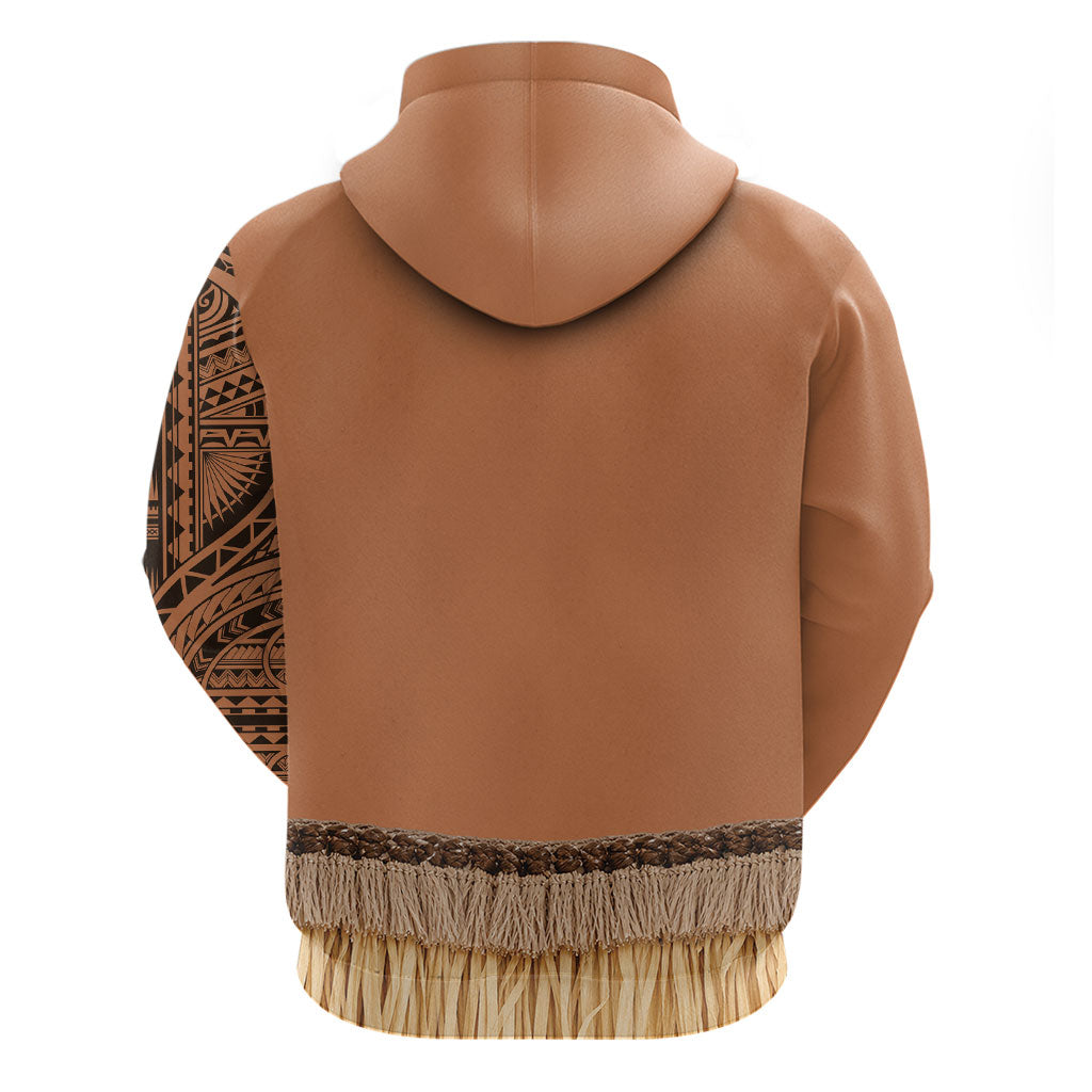 Samoa Tribal Tattoo Costume Zip Hoodie Ula Fala Necklace LT05 - Polynesian Pride