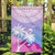 Fiji Your Paradise Festival Garden Flag With Fijian Masi Tapa Pattern LT05 Garden Flag Blue - Polynesian Pride